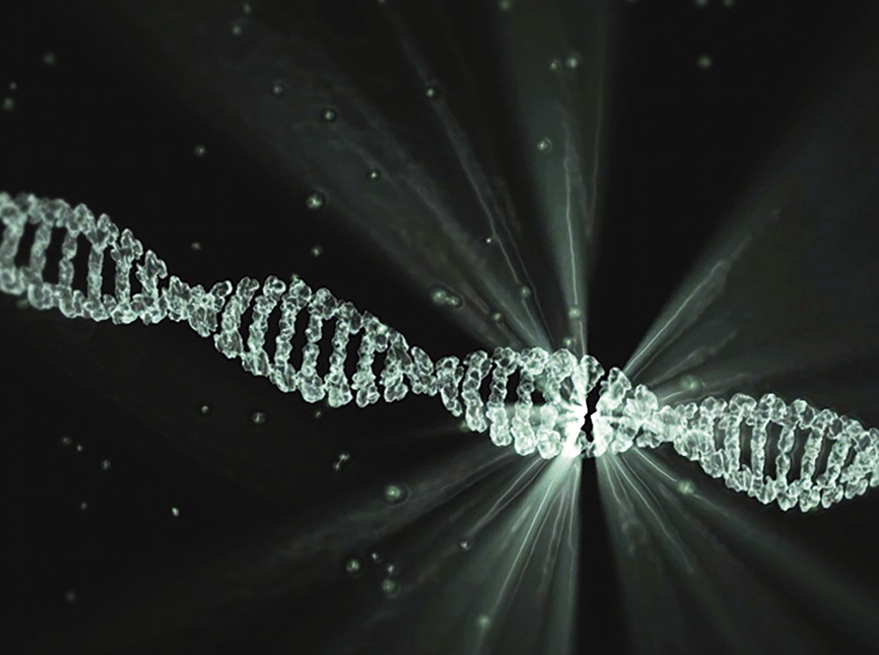 Işık saçan DNA sarmalı